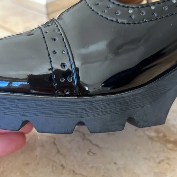 Chunky Mid High Block Heel T-Bar Platform Mary Jane - Picture 6 of 8